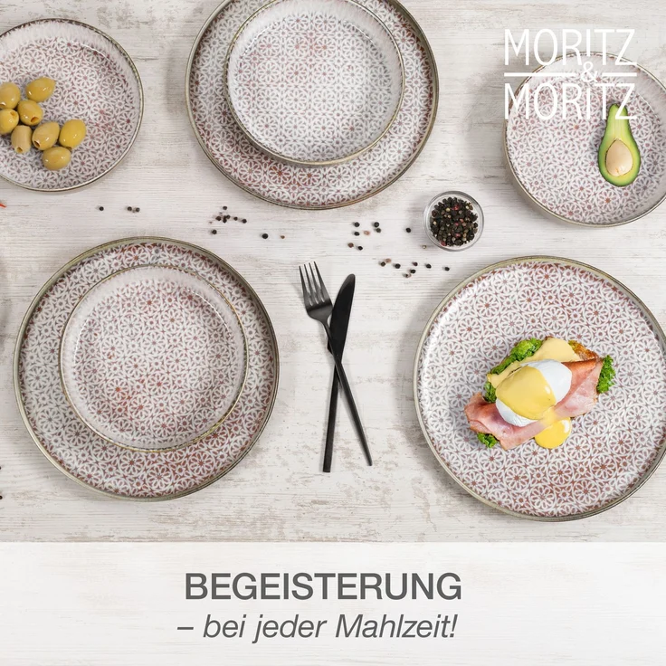 Moritz & Moritz ALHAMBRA Geschirrset 24tlg, 6 Personen, Mousse – Bild 7