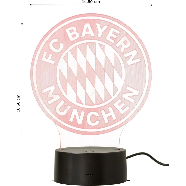 FC Bayern München LED Dekolicht FC Bayern München LED-Logo I Nachtlicht I Lampe I Leuchtendes Logo – Bild 4