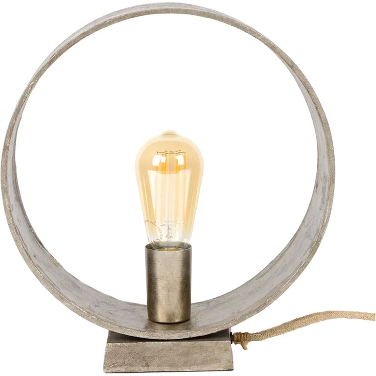 KAWOLA Tischleuchte MESSINA Tischlampe Antike Nickel grau 32 x 11 x 30 cm – Bild 3
