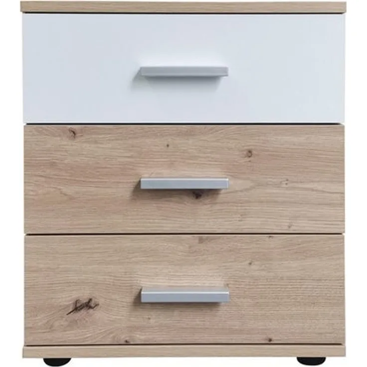 HTI-Line Nachtkommode Nachtschrank Nina mit 3 Schubladen (Stück, 1 Nachtschrank), Nachttisch Nachtkommode Nachtkonsole