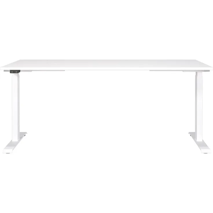 Germania Schreibtisch 7909-84, in Weiß, EL. höhenverstellb, 180 x 120 x 80 cm (BxHxT)
