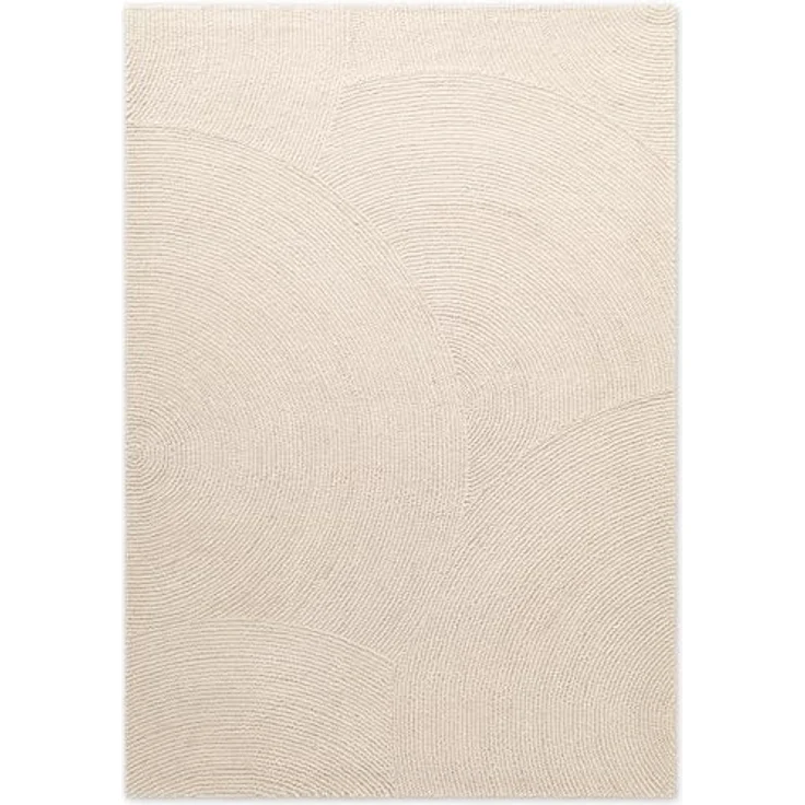 XXXL Wollteppich Eleni, creme, rechteckig, 80x150 cm, handgetuftet, pflegeleicht, für Fußbodenheizung geeignet, strapazierfähig, in verschiedenen Größen erhältlich – Bild 11