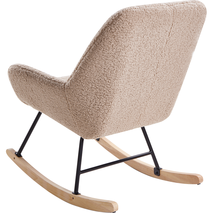 Schaukelsessel KINNO Bouclé Beige – Bild 5