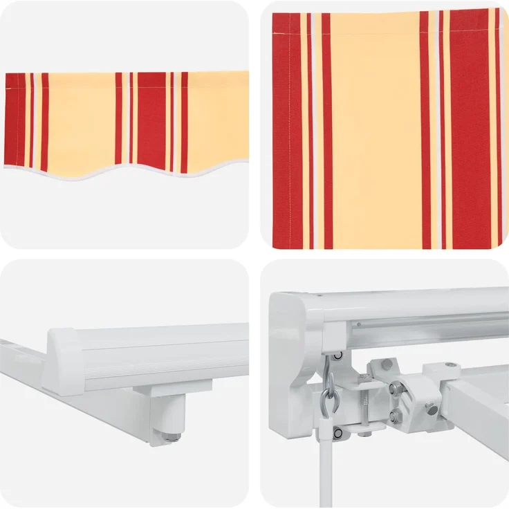 vidaXL Manueller Markisenrahmen mit LEDs 2,5 x 2 m 3420504 – Bild 9
