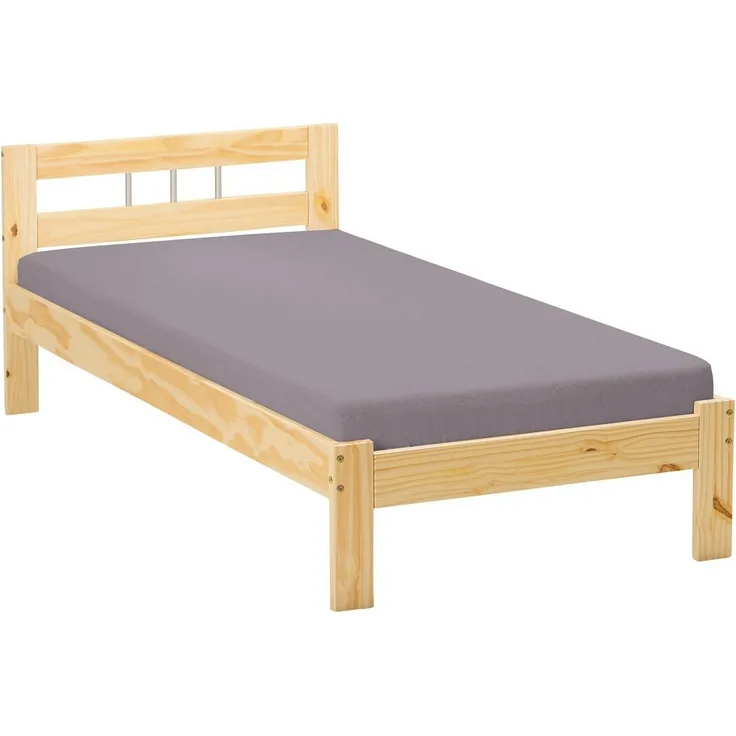 Bett Einzelbett JANA Kiefer Massivholz 90 x 200 cm natur lackiert