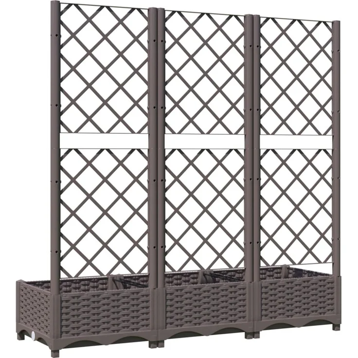 vidaXL Garten-Pflanzgefäß mit Spalier Braun 120 x 40 x 121,5 cm PP 318262 – Bild 6