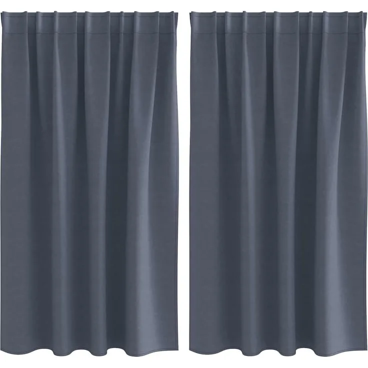 vidaXL Verdunkelungs-Vorhänge mit Ringen 2 pcs Anthrazit 140 x 140 cm 4107448