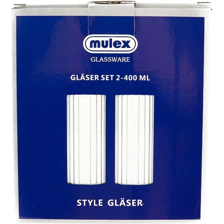Mulex Glas tripe Riffel Glas, Glas, Hitzebeständig 400ml 12-Teilig – Bild 5