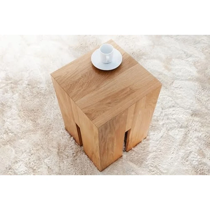 riess-ambiente Beistelltisch CASTLE 30cm natur (Einzelartikel, 1-St), Wohnzimmer · Massivholz · Wildeiche · geölt · Nachttisch · Hocker – Bild 5