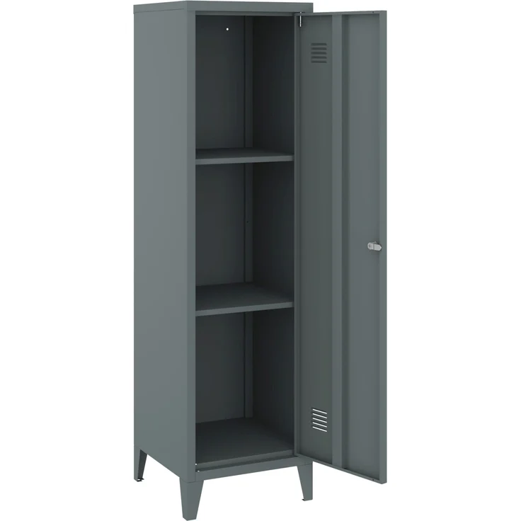 Einzelspind Kurikka 137x38x38 cm Dunkelgrau [en. casa] – Bild 5