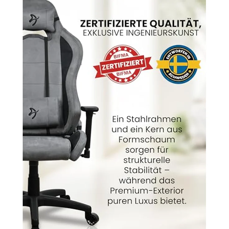 Arozzi Torretta Supersoft, ergonomischer Gaming Stuhl mit 3D Armlehnen, 165° Rückenlehne und bis zu 120 kg Belastbarkeit, anthracite – Bild 5