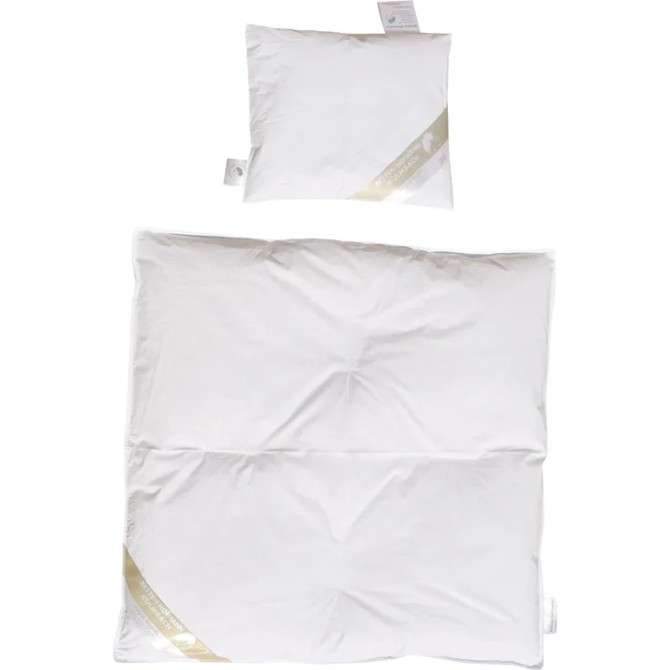 Betten Hofmann Baby Ganzjahres Set Daunendecke 80x80 + 35x40 Kissen 100% Daunen
