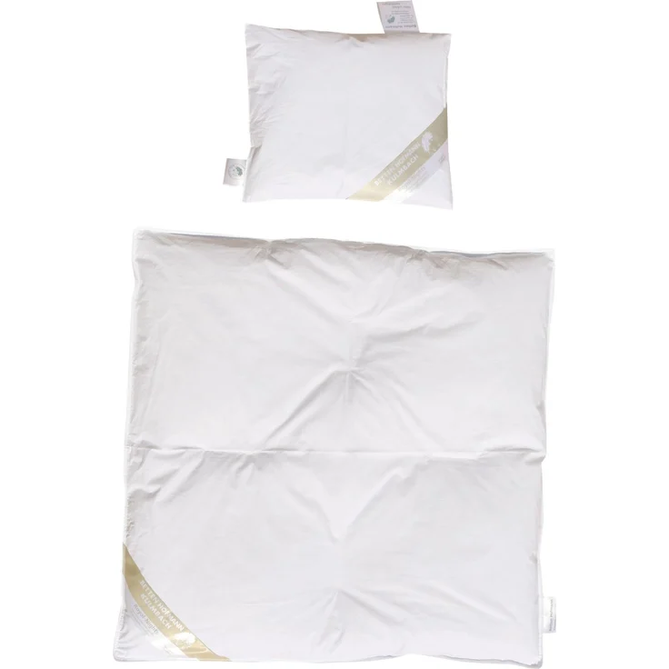 Betten Hofmann Baby Ganzjahres Set Daunendecke 80x80 + 35x40 Kissen 100% Daunen – Bild 1
