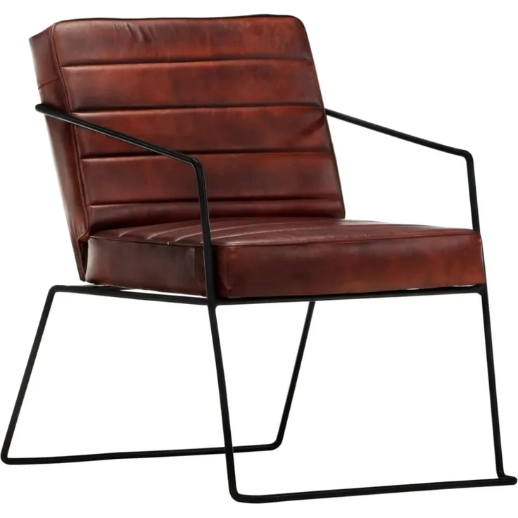 vidaXL Sessel Dunkelbraun Echtleder [284412]