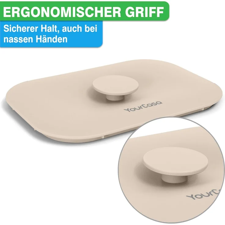 YourCasa Biomülleimer Küche 5L - Komposteimer Küche mit Sieb Spülmaschinenfest, Fassungsvermögen 5L, Spülmaschinenfest – Bild 5