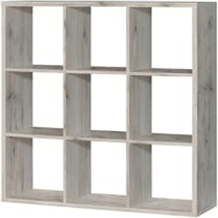 Raumteilerregal >MAURO< 9 Fächer, in Sandeiche - 107,2x107,3x32,9cm (BxHxT) – Bild 1