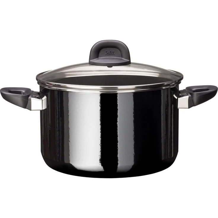 Silit Modesto Line Topfset Induktion 4-teilig, Kochtopf Set mit Glasdeckel, Silargan Funktionskeramik, Induktions Töpfe Set nickelfrei, schwarz – Bild 4