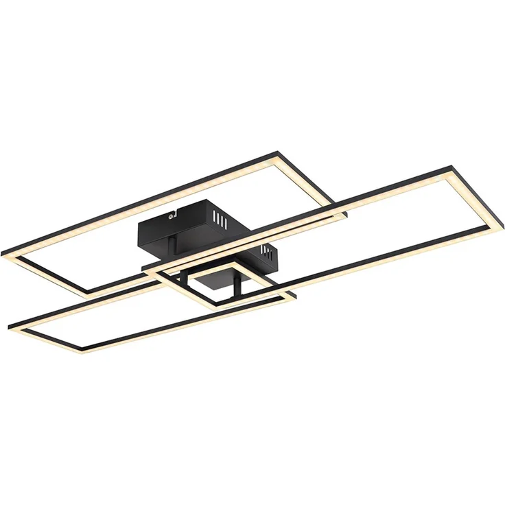 LED Deckenleuchte, schwarz-weiß, Fernbedienung, L 90 cm – Bild 10