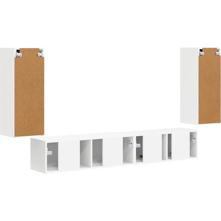 vidaXL TV-Schrankset 4 pcs Weiß Holzwerkstoff 3409159 – Bild 9