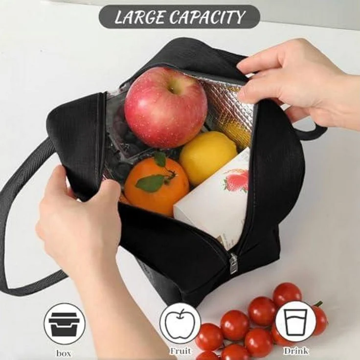 FELIXLEO Lunchbox Kühltasche Klein 5.5L, Faltbar, Folienfutter, Lunchbox Tasche Set, (1-tlg) – Bild 4