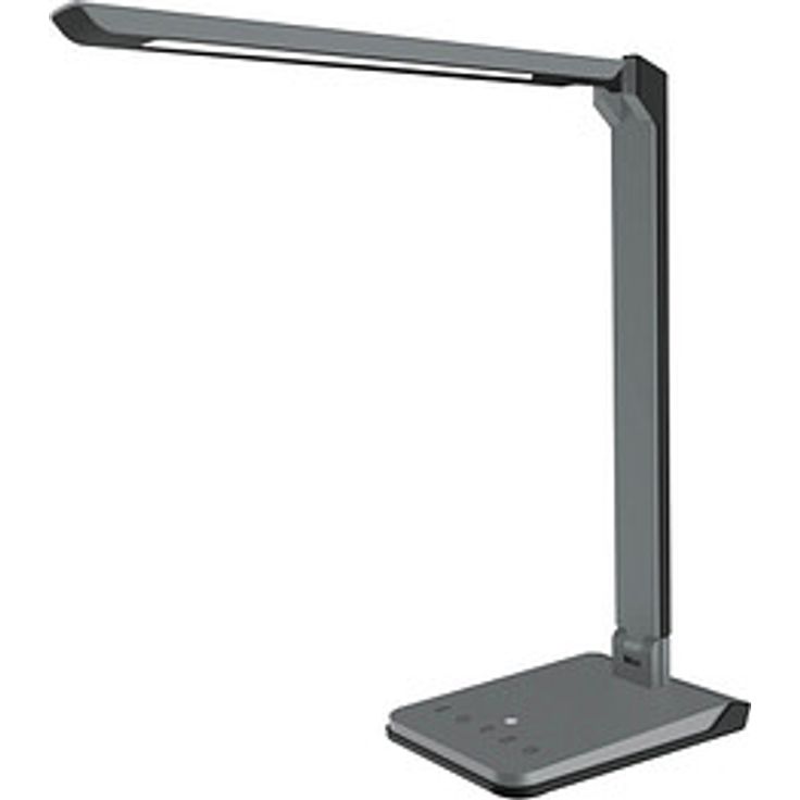 Hansa Lumina LED Schreibtischlampe mit stufenloser Dimmung und 3 Farbtemperaturen, metallgrau, 9 W