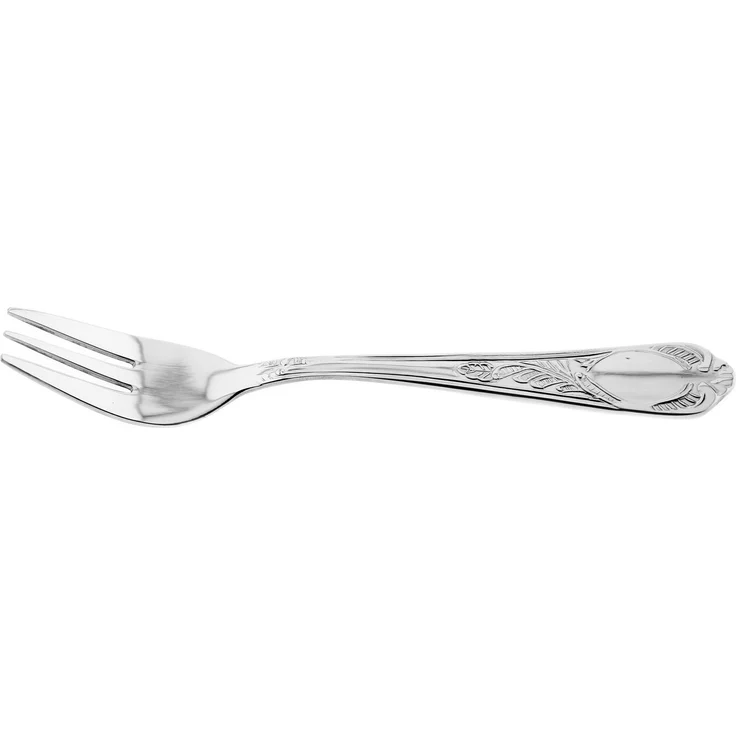 Rococo 6-teiliges Kuchengabel-Set aus hochwertigem 18/10-Edelstahl - Silber – Bild 1