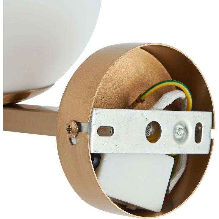 Lucande Wandleuchte Bidolo, Metall, Gold / Messing IP44, 1 x 8 W LED – Bild 8