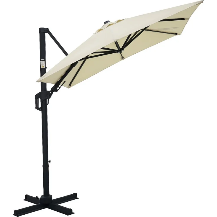 Gardissimo DAVID Alu Ampelschirm 210x210cm Pendelschirm UV50+ natur – Bild 6