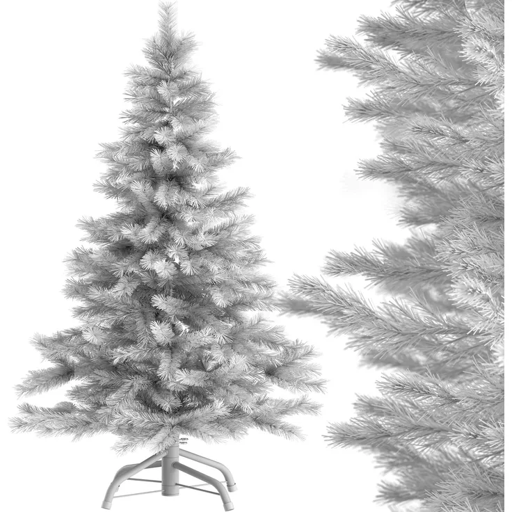 Casaria Künstlicher Weihnachtsbaum, 150cm dichte Spitzen weißer Baum Metallständer Schnellaufbau flammfest