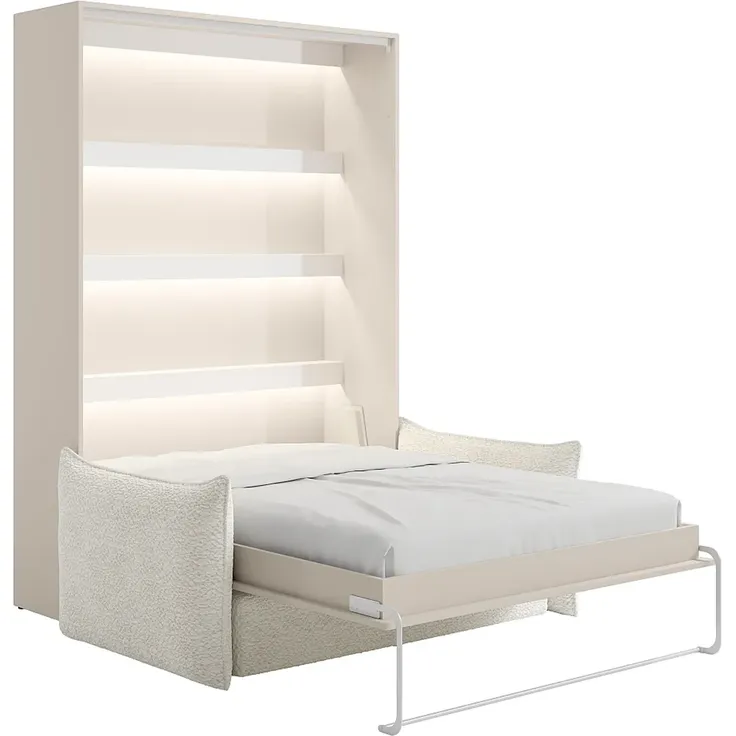 Vente-unique - RAPILI Bett Holz, Platte Beige - B 133 cm239,2 cm x H 225,2 cm x L 200 cm – Bild 3
