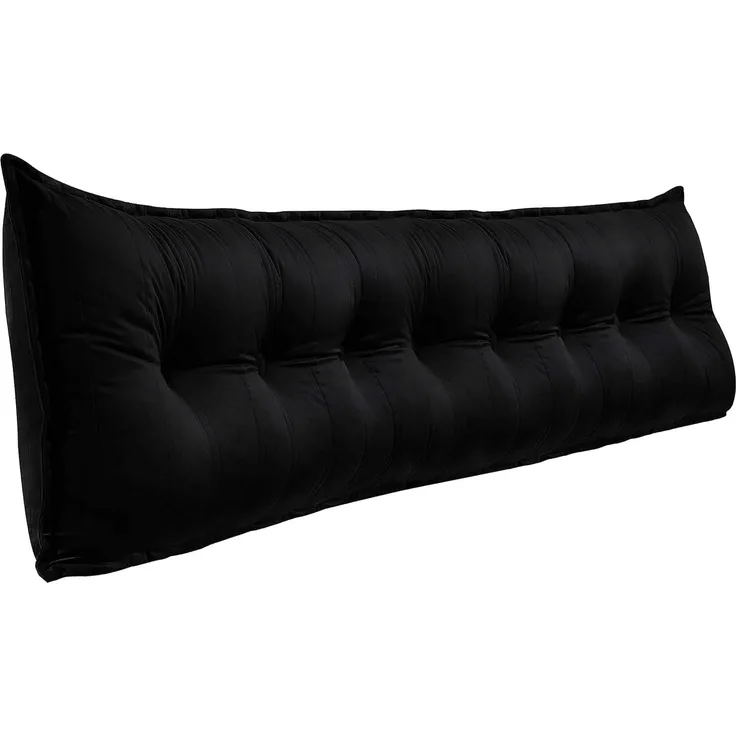 VERCART Großes Bettkissen für Seitenschläfer, 200,0 cm, Schwarz