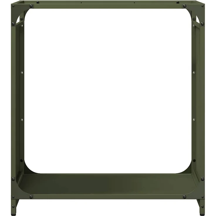 vidaXL Brennholzregal Olivgrün 60x28x65 cm Kaltgewalzter Stahl 864202 – Bild 4