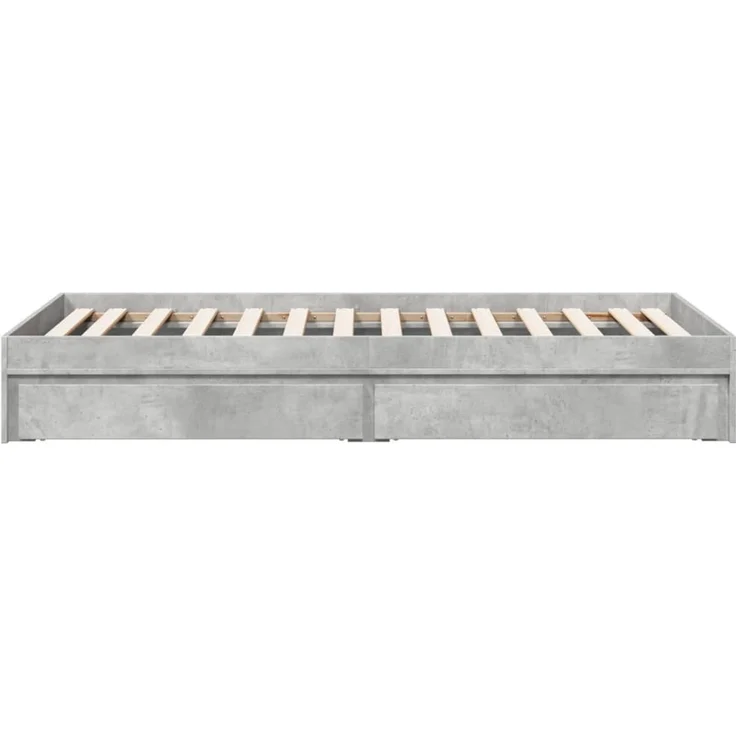 vidaXL Bettgestell mit Schubladen Betongrau 90x200 cm Holzwerkstoff 3280681 – Bild 5