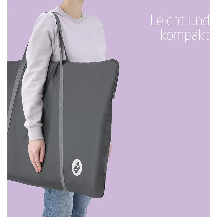 Maxi-Cosi Tori 2-in-1-Beistellbett, Krippe, kompakt zusammenklappbar, leicht, 5 Höhenstufen, tragbares Beistellbett mit atmungsaktivem Netzgewebe, 0 bis ca. 6 Monate, 0–9 kg, Beyond Grey – Bild 3