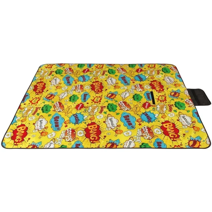 Picknickdecke wasserabw. mit Fotodruck, Auswahl: Größe - 80x120 cm Design - Comic, Stranddecke Kofferraumunterlage Campingdecke