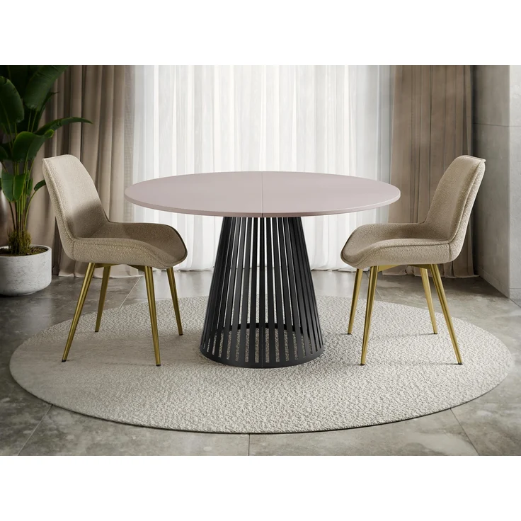 Esstisch Cumair 120 (Farbe: Schwarz / Cashmere) – Bild 2