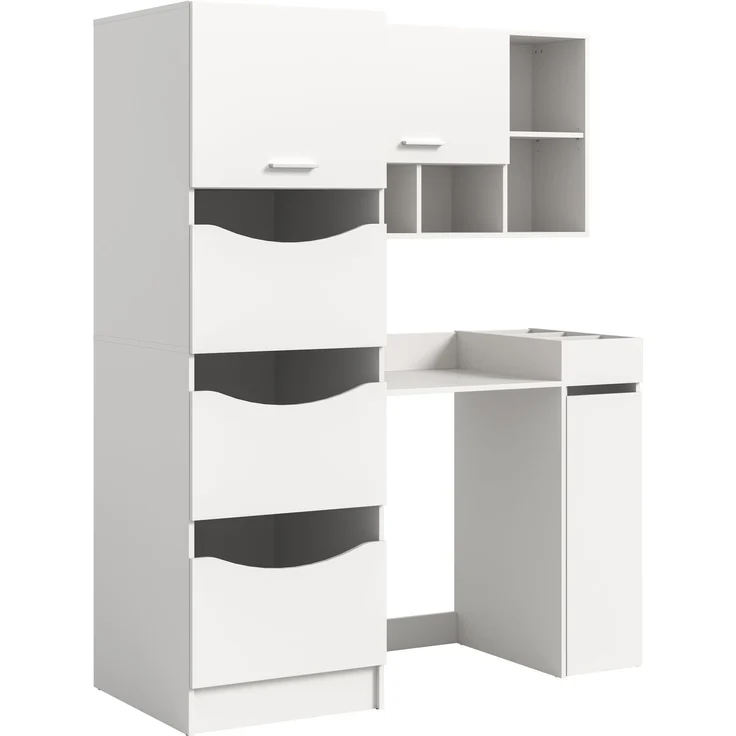 Waschmaschienenumbau Set (B/H/T: 145x195x62 cm) in weiß Nachbildung – Bild 1