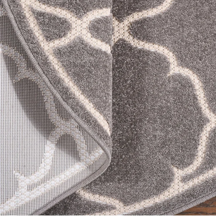 Sanat 'Berlin' Teppich, Höhe: 6 mm, In -und Outdoor geeignet, Hellgrau, 200 cm Rund – Bild 3