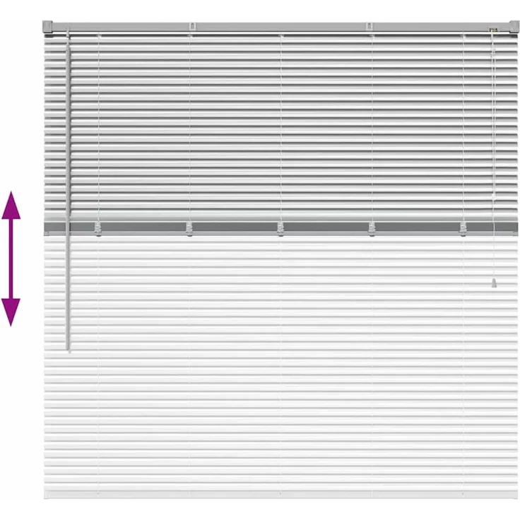 vidaXL Venezianische Jalousie Silber 130 x 130 cm 25 mm Aluminium 42005903 – Bild 12