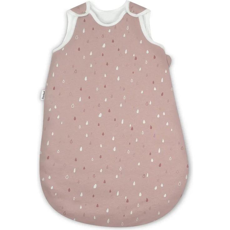 Ehrenkind® Baby Sommerschlafsack Rund | Bio-Baumwolle | Sommer Schlafsack Gr. 74/80 Rose Tropfen | Schlafsack Baby Schlafsack Kinder