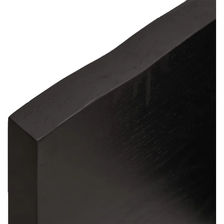 Wandregal, Hängeregal Dunkelbraun 40x10x4 cm Massivholz Eiche Behandelt de6014 – Bild 6