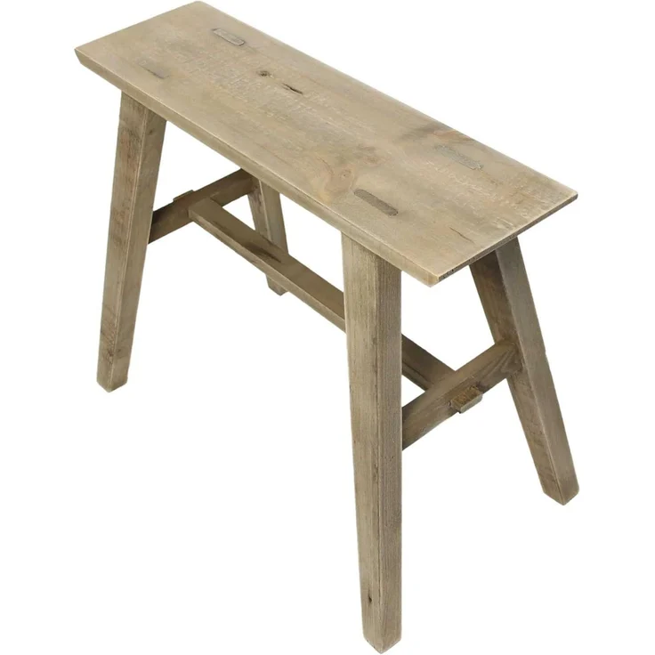 Hocker "Used Look" aus recyceltem Holz, Holzbank rustikal, Blumenständer, Blumenhocker, Gartendeko, Sitzhocker, Fußhocker – Bild 4