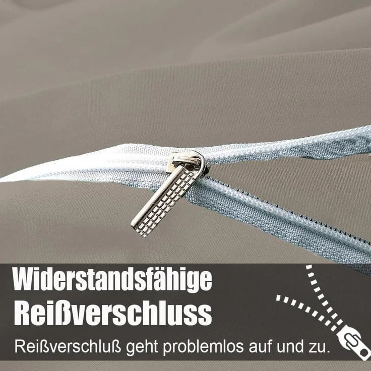 Seitenschläferkissen Bezug Mikrofaser 40 x 145 cm 2 Stück Taupe – Bild 4