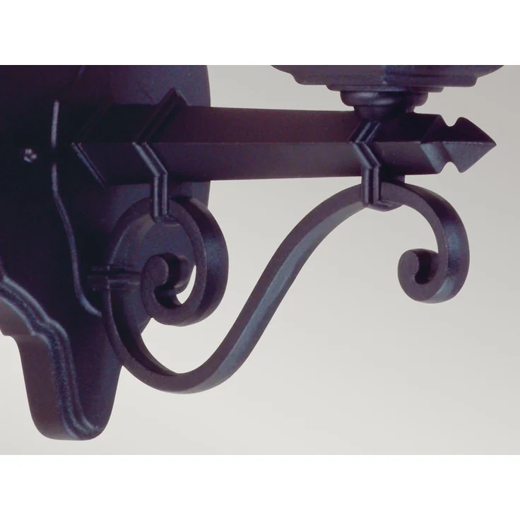 Außenleuchte, Wandlampe, Laterne, H 45 cm, Schwarz – Bild 8