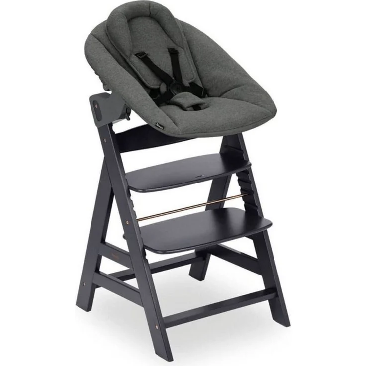 Hauck Alpha Newborn Set Plus Dark Grey Hochstuhl & Babywippe – Bild 4