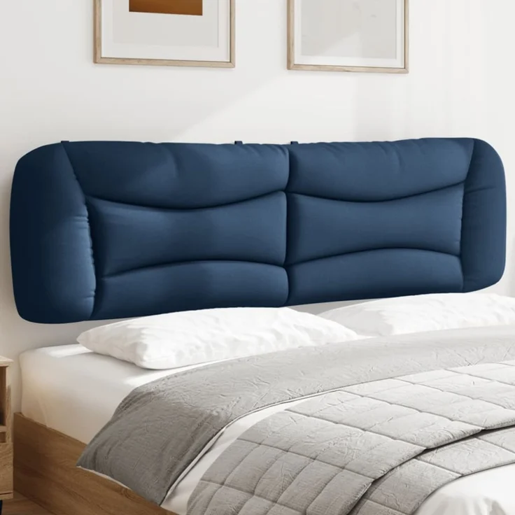 vidaXL Kopfteil-Kissen Blau 180 cm Stoff 374606 – Bild 1