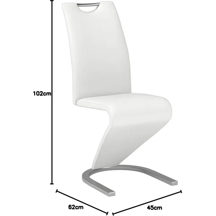 Freischwinger >Pupik II< in weiß - 45x102x62cm (BxHxT) – Bild 4
