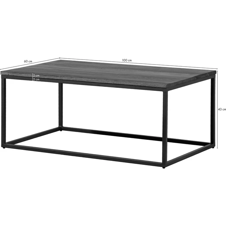 Couchtisch Wildeiche 100 x 60 x 43 natur geölt LOUNGE COLLECTION #09 – Bild 8