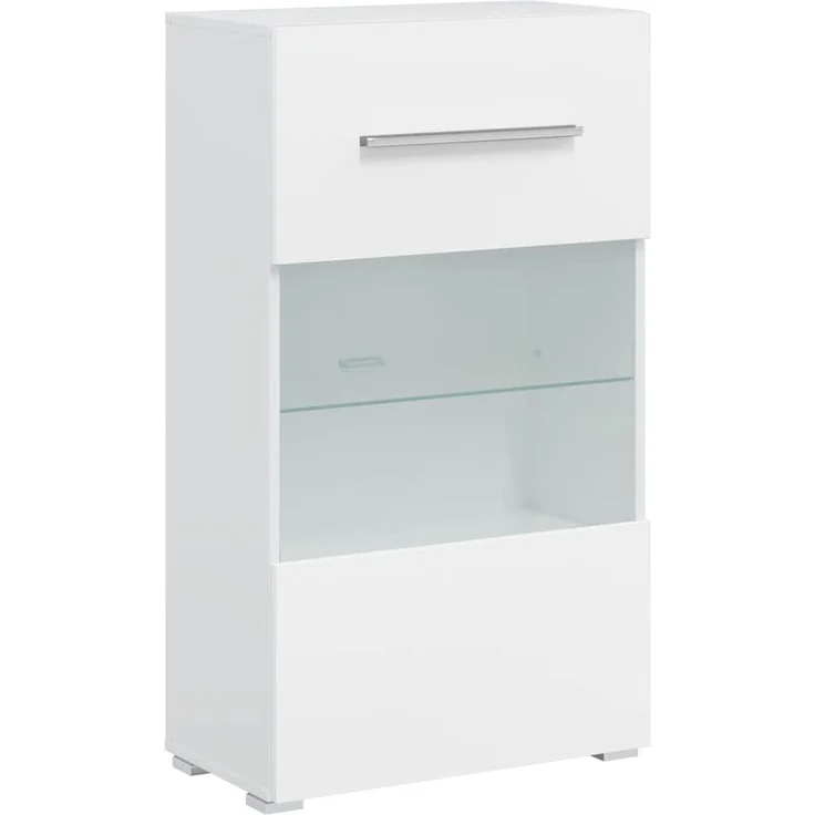 vidaXL 5-tlg. Wohnwand mit LED-Beleuchtung Mattweiß Holzwerkstoff 3324229 – Bild 6