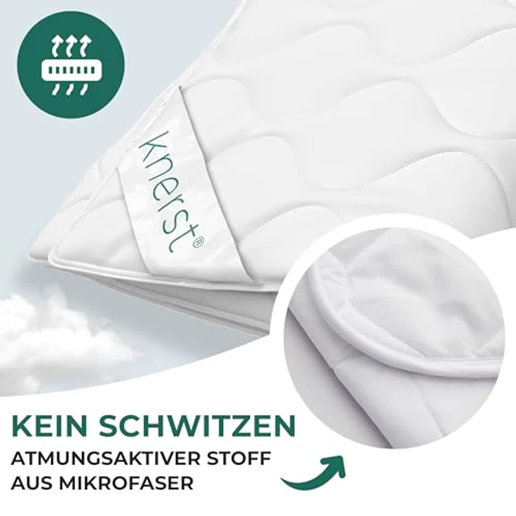 KNERST Microfaserbettdecke Mikrofaserbettdecke Sommerdecke Ganzjahresdecke 135x200, 155x220, uvm, Füllung: Klimafaser-Polyesterfüllung, Allergikerfreundlich, atmungsaktiv, temperaturausgleichend – Bild 3